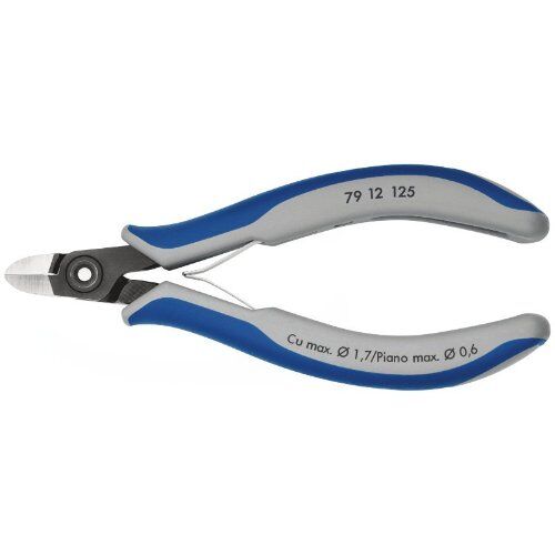  Präzisions-Elektronik-Seitenschneider KNIPEX 79 12 125 Präzisions-Elektronik-Seitenschneider mit Mehrkomponenten-Hüllen brüniert 125 mm 12380619