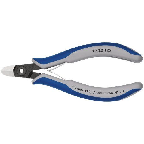  Präzisions-Elektronik-Seitenschneider KNIPEX 79 22 125 Präzisions-Elektronik-Seitenschneider mit Mehrkomponenten-Hüllen brüniert 125 mm 12380616