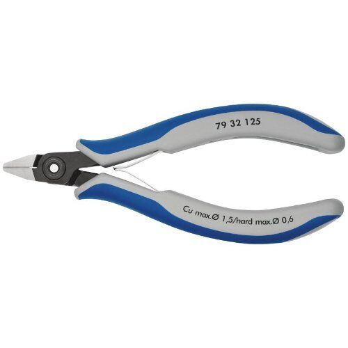  Präzisions-Elektronik-Seitenschneider KNIPEX 79 32 125 Präzisions-Elektronik-Seitenschneider mit Mehrkomponenten-Hüllen brüniert 125 mm 12380618