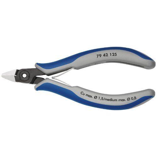  Präzisions-Elektronik-Seitenschneider KNIPEX 79 42 125 Präzisions-Elektronik-Seitenschneider mit Mehrkomponenten-Hüllen brüniert 125 mm 12380615