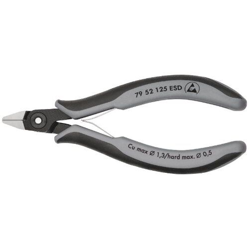  Präzisions-Elektronik-Seitenschneider ESD KNIPEX 79 52 125 ESD Präzisions-Elektronik-Seitenschneider ESD mit Mehrkomponenten-Hüllen brüniert 125 mm 12380605