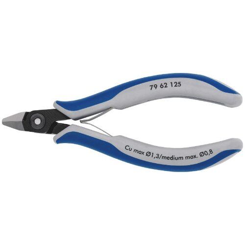  Präzisions-Elektronik-Seitenschneider KNIPEX 79 62 125 Präzisions-Elektronik-Seitenschneider mit Mehrkomponenten-Hüllen brüniert 125 mm 12380622