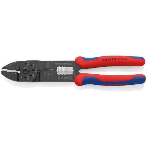  Crimpzangen Crimpzangen KNIPEX 97 22 240 Crimpzange mit Mehrkomponenten-Hüllen schwarz lackiert 240 mm 12380643