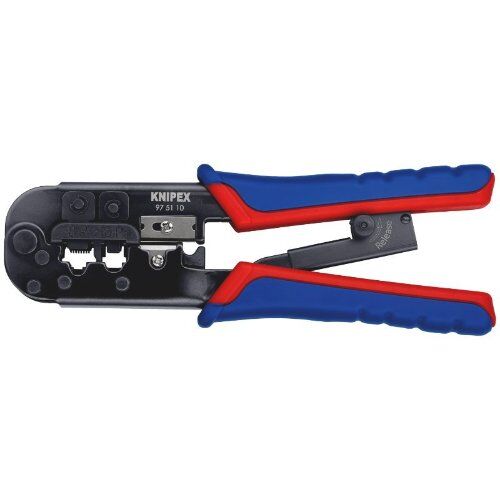  Crimpzange für Westernstecker KNIPEX 97 51 10 Crimpzange für Westernstecker mit Mehrkomponenten-Hüllen brüniert 190 mm 12380726