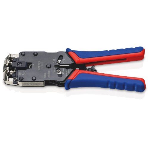  Crimpzange für Westernstecker KNIPEX 97 51 12 Crimpzange für Westernstecker mit Mehrkomponenten-Hüllen brüniert 200 mm 12380725
