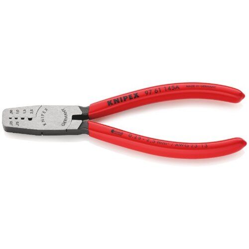  Crimpzangen für Aderendhülsen mit Trapez-Crimp KNIPEX 97 61 145 A Crimpzange für Aderendhülsen mit Kunststoff überzogen 145 mm 12380635