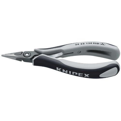  Präzisions-Elektronik-Greifzangen ESD KNIPEX 34 22 130 ESD Präzisions-Elektronik-Greifzange ESD mit Mehrkomponenten-Hüllen brüniert 135 mm 12380885
