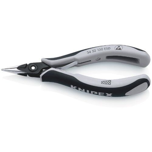  Präzisions-Elektronik-Greifzangen ESD KNIPEX 34 52 130 ESD Präzisions-Elektronik-Greifzange ESD mit Mehrkomponenten-Hüllen brüniert 130 mm 12380887