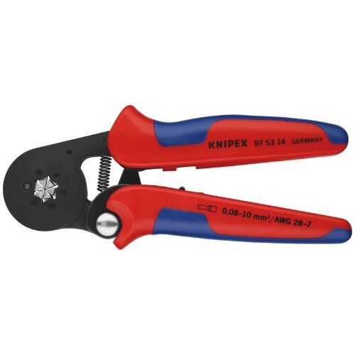  Selbsteinstellende Crimpzangen für Aderendhülsen mit Seiteneinführung KNIPEX 97 53 14 SB Selbsteinstellende Crimpzange für Aderendhülsen mit Seiteneinführung mit Mehrkomponenten-Hüllen brüniert 180 mm 12380781