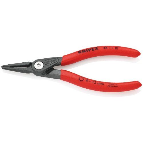  Präzisions-Sicherungsringzangen für Innenringe in Bohrungen KNIPEX 48 11 J0 Präzisions-Sicherungsringzange für Innenringe in Bohrungen mit rutschhemmendem Kunststoff überzogen grau atramentiert 140 mm 12381118