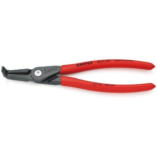  Präzisions-Sicherungsringzangen für Innenringe in Bohrungen KNIPEX 48 21 J31 Präzisions-Sicherungsringzange für Innenringe in Bohrungen mit rutschhemmendem Kunststoff überzogen grau atramentiert 210 mm 12381125