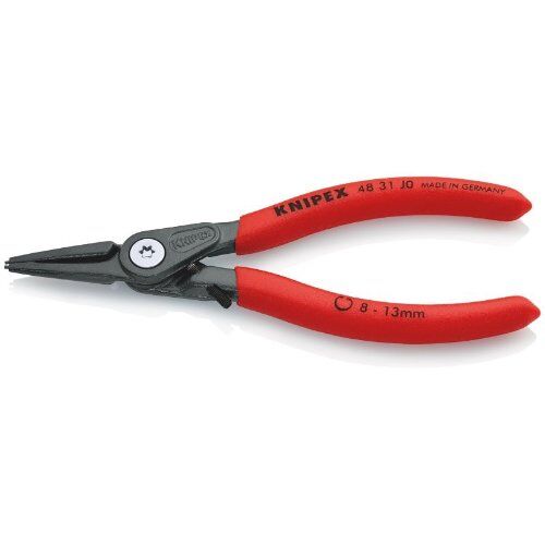  Präzisions-Sicherungsringzangen für Innenringe in Bohrungen KNIPEX 48 31 J0 Präzisions-Sicherungsringzange für Innenringe in Bohrungen mit Überdehnungsschutz mit rutschhemmendem Kunststoff überzogen grau atramentiert 140 mm 12381115