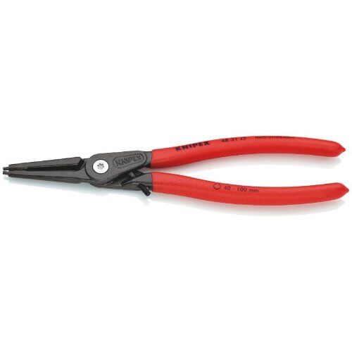  Präzisions-Sicherungsringzangen für Innenringe in Bohrungen KNIPEX 48 31 J3 Präzisions-Sicherungsringzange für Innenringe in Bohrungen mit Überdehnungsschutz mit rutschhemmendem Kunststoff überzogen grau atramentiert 225 mm 12381126