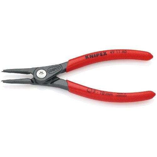  Präzisions-Sicherungsringzangen für Außenringe auf Wellen KNIPEX 49 11 A0 Präzisions-Sicherungsringzange für Außenringe auf Wellen mit rutschhemmendem Kunststoff überzogen grau atramentiert 140 mm 12381138