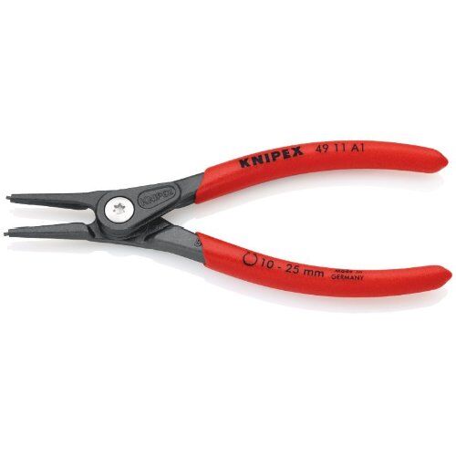  Präzisions-Sicherungsringzangen für Außenringe auf Wellen KNIPEX 49 11 A1 Präzisions-Sicherungsringzange für Außenringe auf Wellen mit rutschhemmendem Kunststoff überzogen grau atramentiert 140 mm 12381143