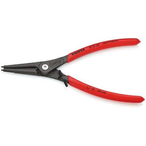  Präzisions-Sicherungsringzangen für Außenringe auf Wellen KNIPEX 49 31 A3 Präzisions-Sicherungsringzange für Außenringe auf Wellen mit Überdehnungsschutz mit rutschhemmendem Kunststoff überzogen grau atramentiert 225 mm 12381134