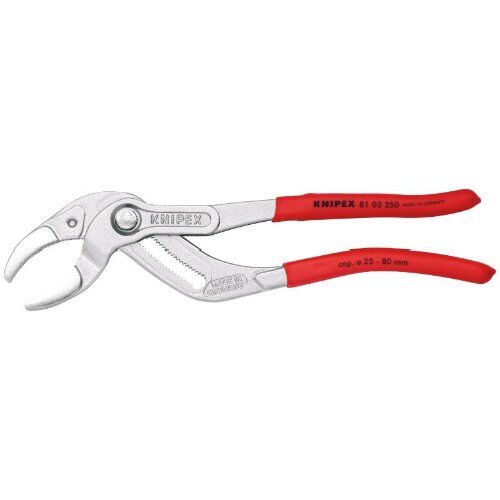  KNIPEX SpeedGrip® Siphon- und Connectorenzangen KNIPEX 81 03 250 Siphon- und Connectorenzange "SpeedGrip" Siphon- und Connectorenzangen mit rutschhemmendem Kunststoff überzogen verchromt 250 mm 12381231