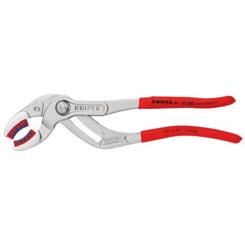  KNIPEX SpeedGrip® Siphon- und Connectorenzangen KNIPEX 81 13 250 Siphon- und Connectorenzange "SpeedGrip" Siphon- und Connectorenzangen mit rutschhemmendem Kunststoff überzogen verchromt 250 mm 12381234