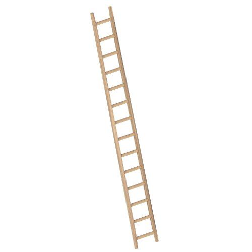  Layher Steigtechnik Leitern Bau-Anlegeleiter aus stabilem Fichtenholz mit 14 Sprossen; Länge 4.0 m 12405410