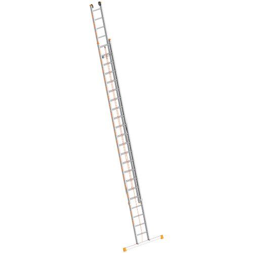  Layher Steigtechnik Leitern Seilzugleiter TOPIC 22 Sprossen, Aluminiumleiter 2x22 Sprossen, zweiteilig, ausziehbar, Länge 11.30 m 12405485