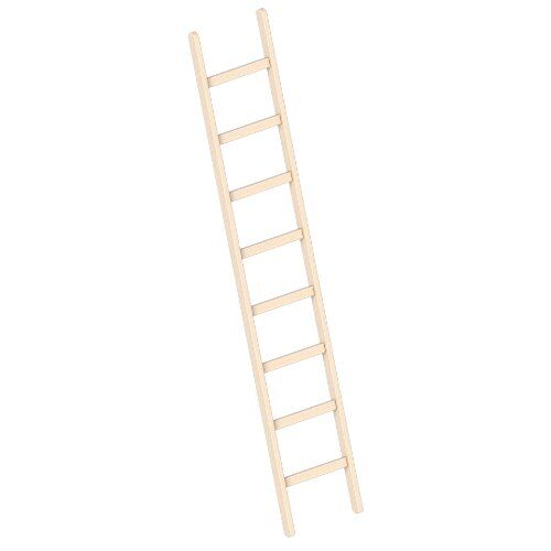  Layher Steigtechnik Leitern Holzanlegeleiter aus stabilem Holz mit 8 Sprossen; Länge 2.45 m 12405386