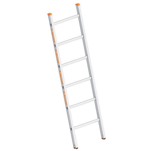  Layher Steigtechnik Leitern Sprossenanlegeleiter TOPIC 6 Sprossen; Aluminiumleiter mit 6 Sprossen, Länge 1.75 m 12405385