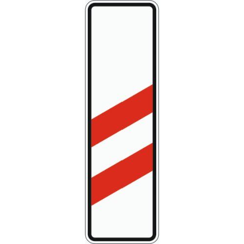  Gefahrenzeichen Verkehrszeichen 159-10 zweistreifige Bake, Aufst. rechts, 1000x300 mm, Alu 2 mm, RA2 12357195