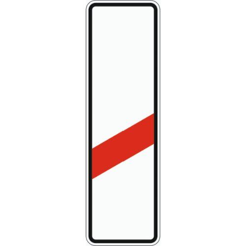  Gefahrenzeichen Verkehrszeichen 162-10 einstreifige Bake, Aufst. rechts, 1000x300 mm, Alu 2 mm, RA2 12357153