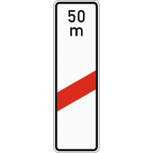  Gefahrenzeichen Verkehrszeichen 162-11 einstreifige Bake m. Entfernungsang., Aufst. rechts, 1000x300 mm, Alu 2 mm, RA2 12357067