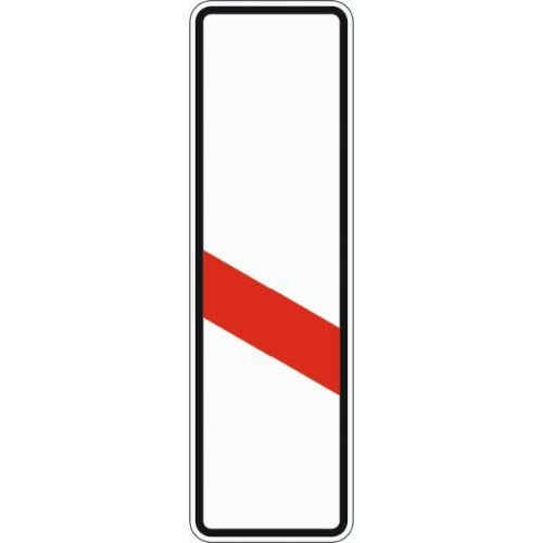  Gefahrenzeichen Verkehrszeichen 162-20 einstreifige Bake, Aufst. links, 1000x300 mm, Alu 2 mm, RA2 12357324
