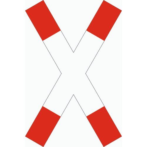  Vorschriftzeichen Verkehrszeichen 201-50 Andreaskreuz stehend 1350x180 mm, Alu 3 mm, RA2 12356514