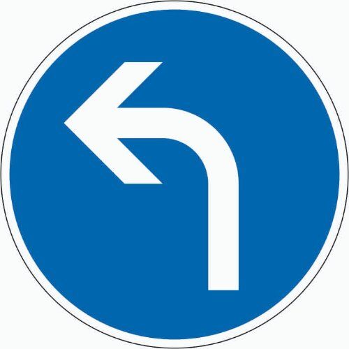  Verkehrsschilder und Straßenschilder ADCO Verkehrszeichen 209-10 Vorgeschr. Fahrtrichtung links, Ø 600 mm, Alu 2 mm, RA2 12355928