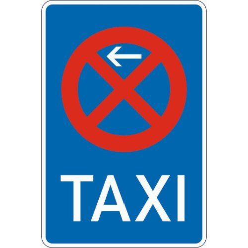  Vorschriftzeichen Verkehrszeichen 229-10 Taxenstand Anfang (Aufst. rechts) 900x600 mm, Alu 2 mm, RA2 12356633