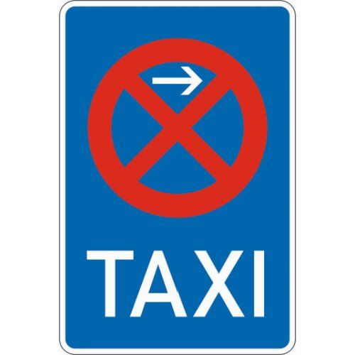  Vorschriftzeichen Verkehrszeichen 229-11 Taxenstand Ende (Aufst. links) 900x600 mm, Alu 2 mm, RA2 12356356
