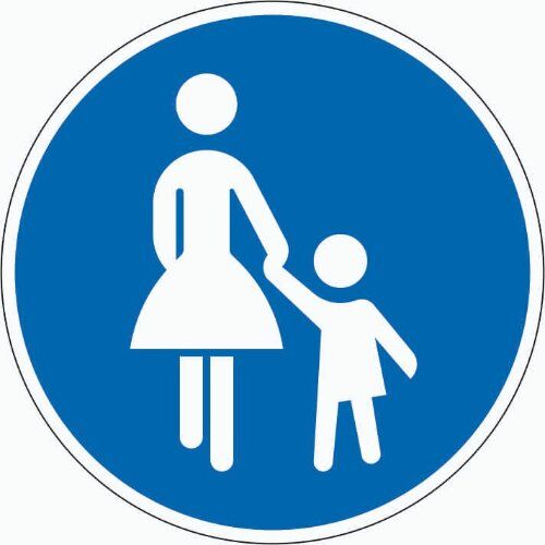 Vorschriftzeichen Verkehrszeichen 239 Gehweg, Ø 600 mm, Alu 3 mm, RA2 12356625