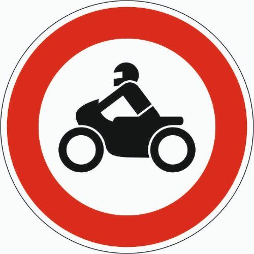  Vorschriftzeichen Verkehrszeichen 255 Verbot f. Krafträder, Ø 600 mm, Alu 2 mm, RA2 12356613