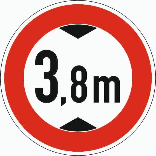  Vorschriftzeichen Verkehrszeichen 265 Verbot f. Fahrzeuge über angeg. tatsächliche Höhe, Ø 600 mm, Alu 2 12356320