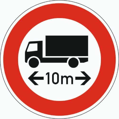  Vorschriftzeichen Verkehrszeichen 266 Verbot f. Fahrzeuge über angeg. tatsächliche Länge, Ø 600 mm, Alu 2 12356042