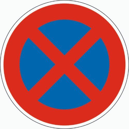  Verkehrsschilder und Straßenschilder ADCO Verkehrszeichen 283 Absolutes Haltverbot, Ø 600mm, Alu 2mm, RA2 12355906