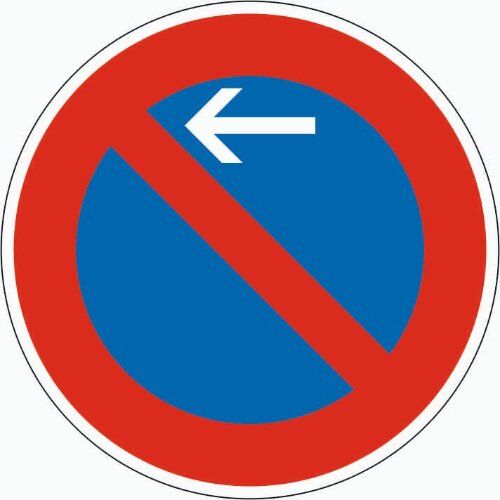  Vorschriftzeichen Verkehrszeichen 286-10 Eingeschränktes Haltverbot Anfang (Aufst. rechts), Ø 750 mm, Alu 3 mm, RA2 12356935