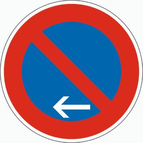  Vorschriftzeichen Verkehrszeichen 286-11 Eingeschränktes Haltverbot Ende (Aufst. links), Ø 750 mm, Alu 2 mm, RA1 12355968