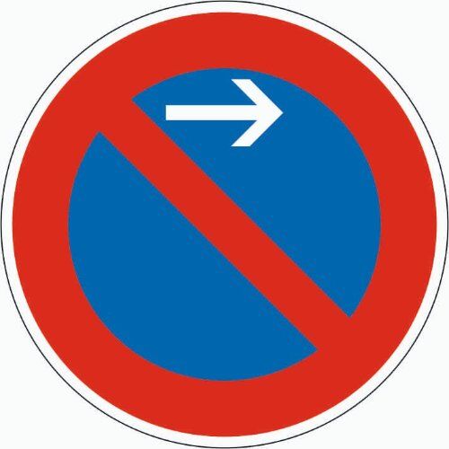  Vorschriftzeichen Verkehrszeichen 286-21 Eingeschränktes Haltverbot Anfang (Aufst. links), Ø 420 mm, Alu 2 mm, RA2 12356520