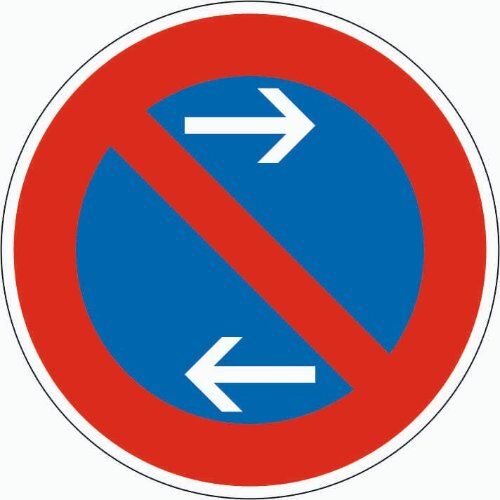  Vorschriftzeichen Verkehrszeichen 286-31 Eingeschränktes Haltverbot Mitte (Aufst. links), Ø 600 mm, Alu 2 mm, RA1 12355963