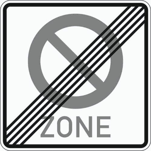  Vorschriftzeichen Verkehrszeichen 290-2 Ende eines eingeschränkten Haltverbots f. eine Zone 840x840 mm, Alu 2 mm, RA3 12356378