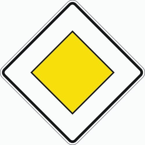  Verkehrsschilder und Straßenschilder ADCO Verkehrszeichen 306 Vorfahrtstraße 600x600mm, Alu 2mm, RA2 12355885