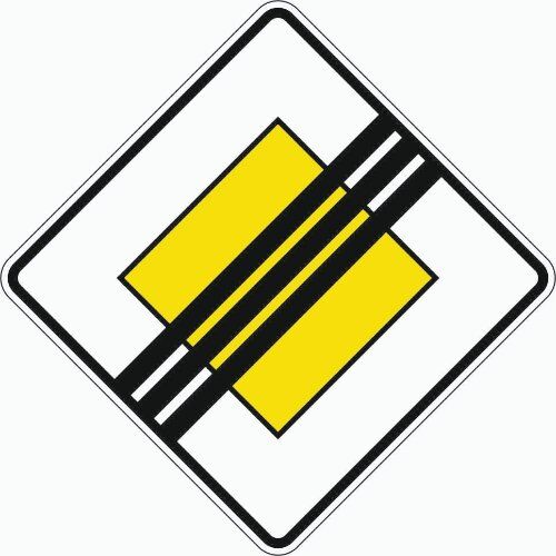  Richtzeichen Verkehrszeichen 307 Ende d. Vorfahrtstraße 600x600mm, Alu 2mm, RA2 12359087