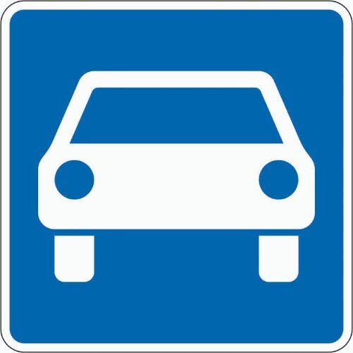  Richtzeichen Verkehrszeichen 331-1 Kraftfahrtstraße 600x600mm, Alu 2mm, RA3 12359184