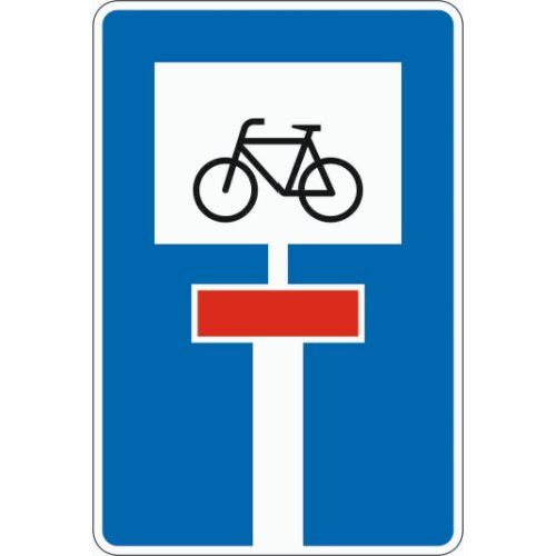  Richtzeichen Verkehrszeichen 357-52 Für Radverkehr durchlässige Sackgasse 900x600mm, Alu 2mm, RA1 12358883