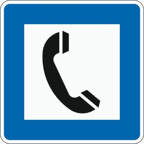  Richtzeichen Verkehrszeichen 365-50 Fernsprecher 840x840mm, Alu 2mm, RA2 12359173
