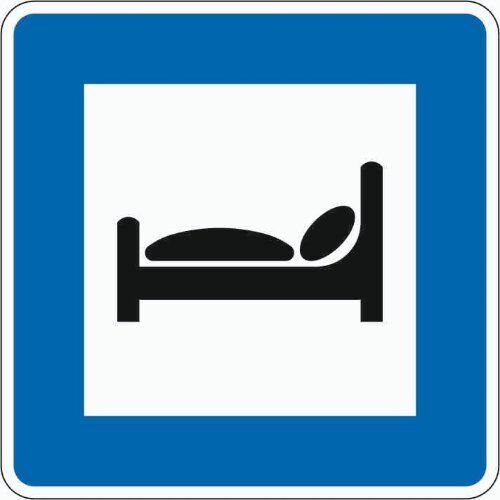  Richtzeichen Verkehrszeichen 365-55 Autobahnhotel 600x600mm, Alu 3mm, RA2 12358876